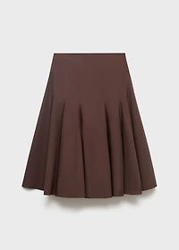 Pleated midi-skirt