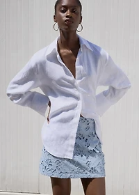 Embroidered cotton skirt