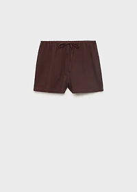 Cotton shorts with drawstring