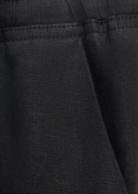 Linen pants with drawstring