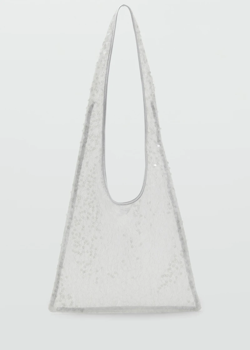 Sequinned shoulder bag