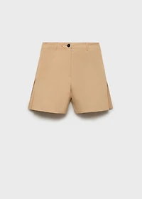 Straight pleated shorts