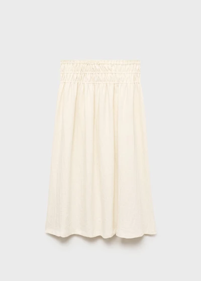 Long gathered panel skirt