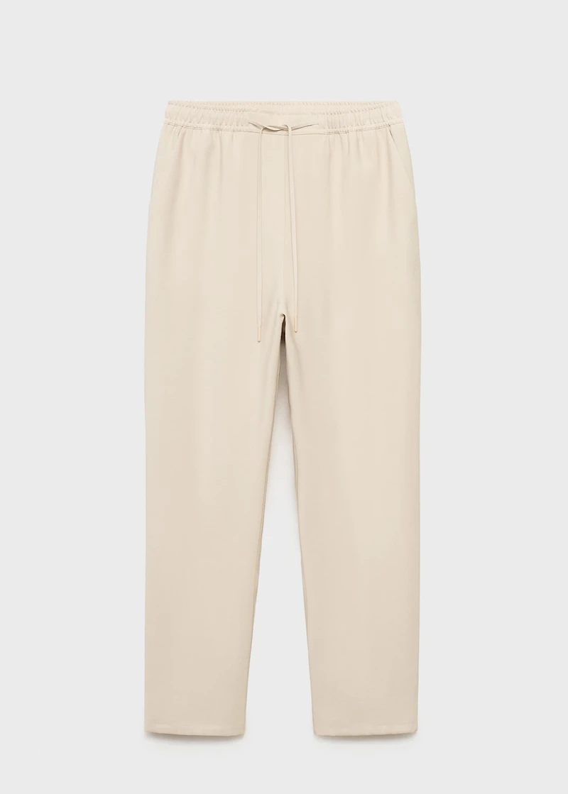 Drawstring flowy pants