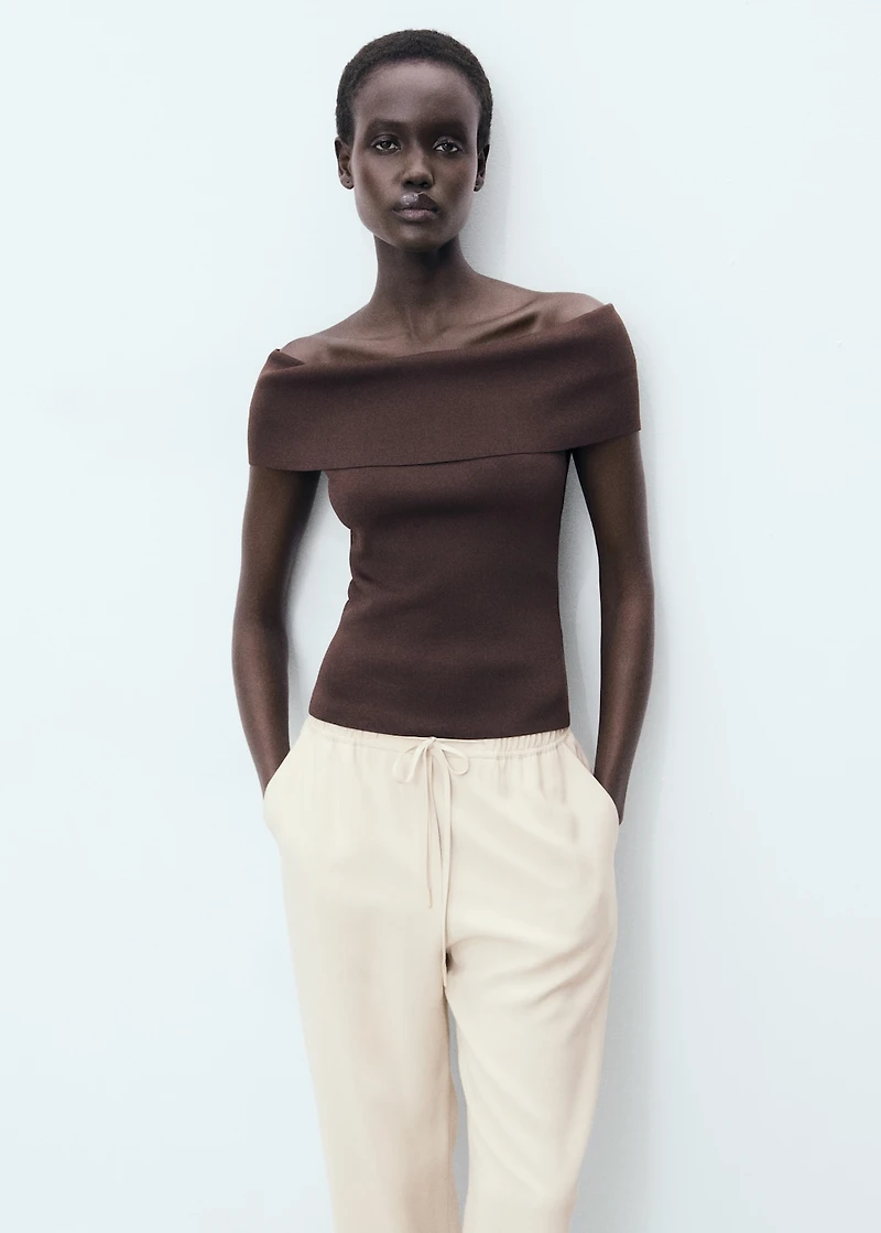 Drawstring flowy pants