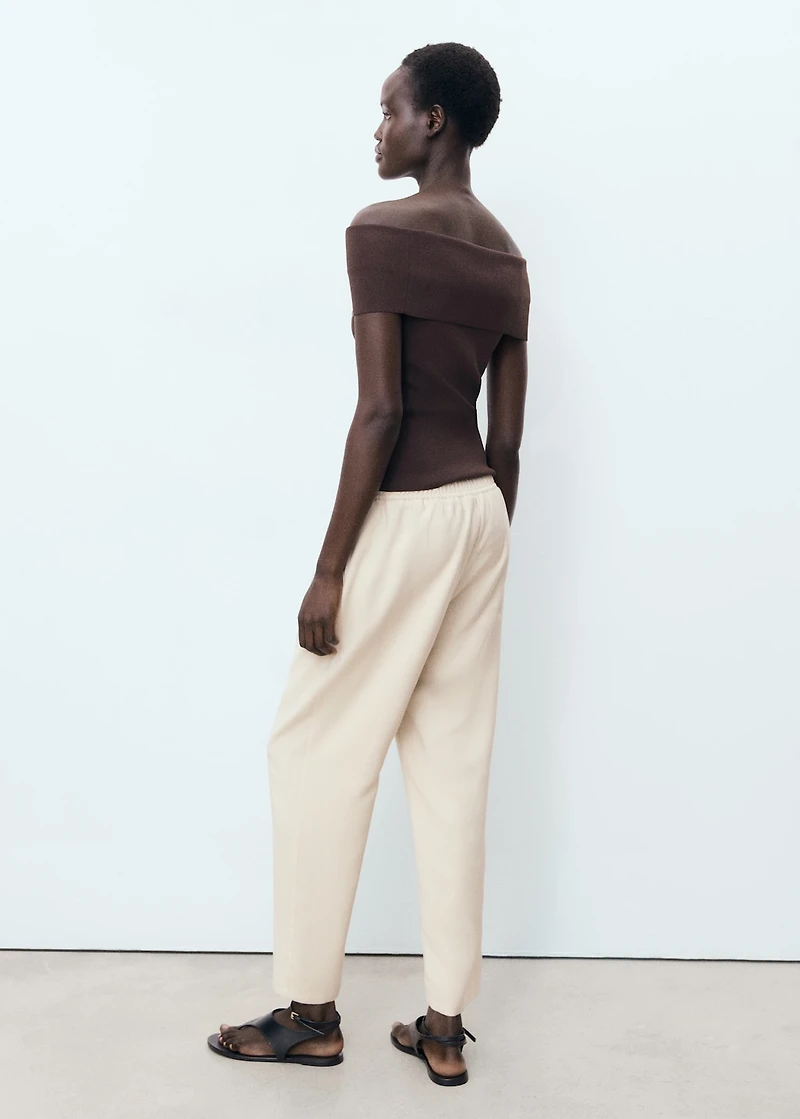 Drawstring flowy pants