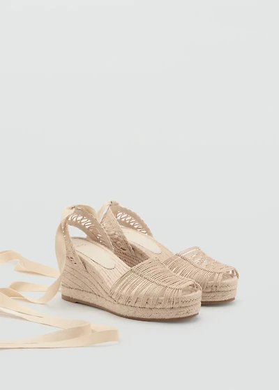 Jute wedges with straps