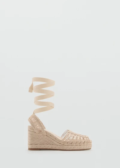 Jute wedges with straps