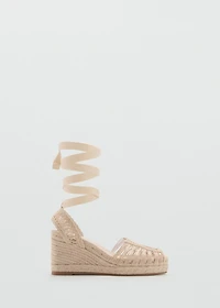 Jute wedges with straps