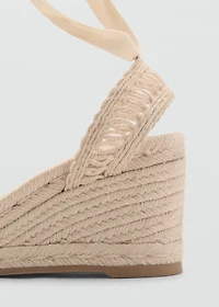 Jute wedges with straps