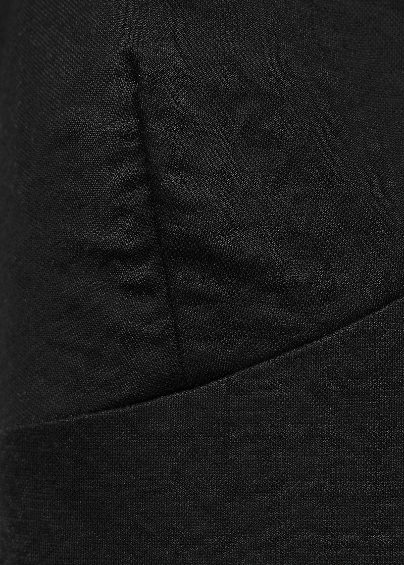 Long dress with bow neckline