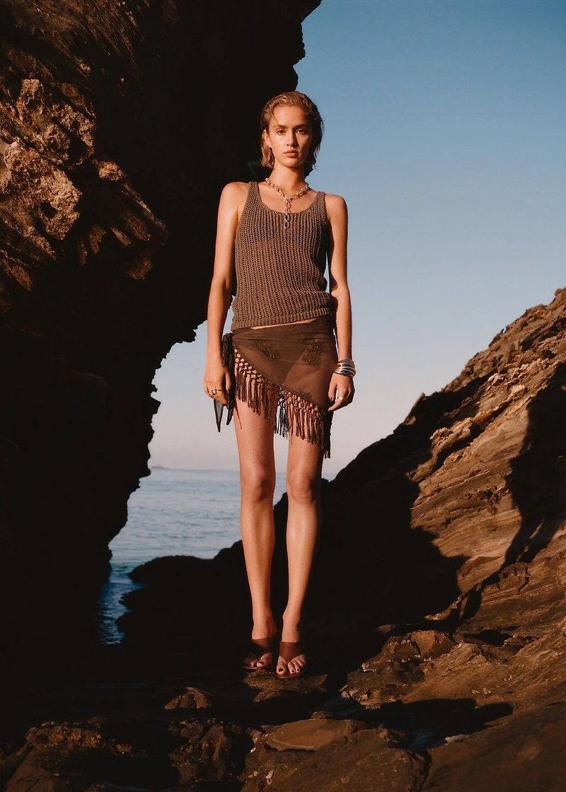 Crochet top with straps