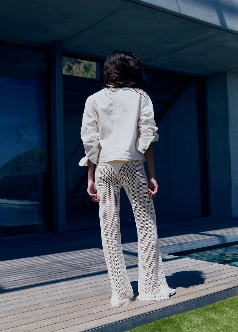Crochet flared pants