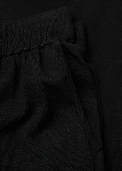 Fine-knit straight-fit pants