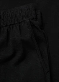 Fine-knit straight-fit pants