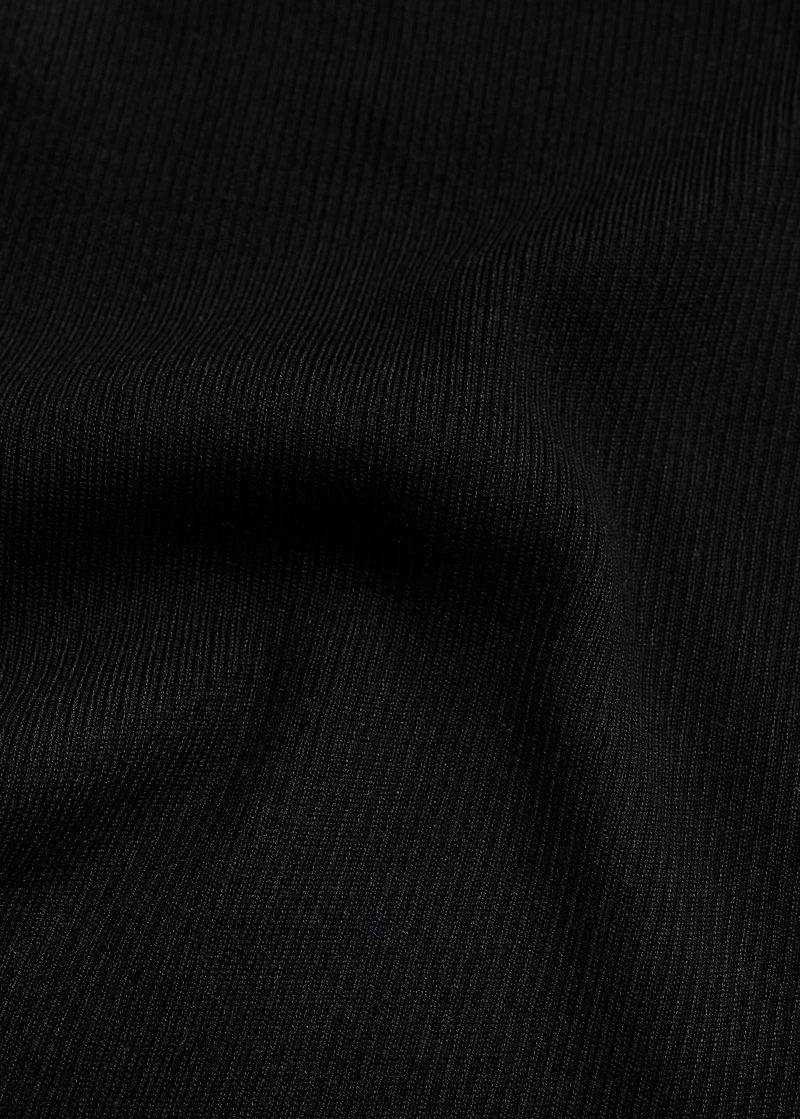 Knitted dress with contrasting details