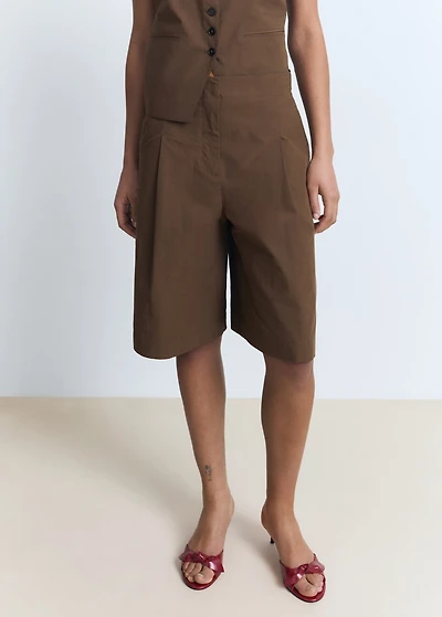 Cotton suit bermuda shorts