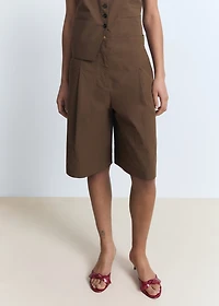 Cotton suit bermuda shorts