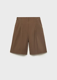 Cotton suit bermuda shorts