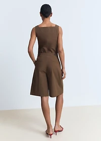 Cotton suit bermuda shorts