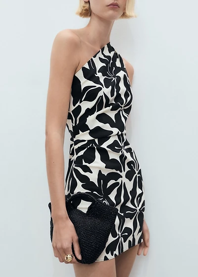 Asymmetrical pleated dress