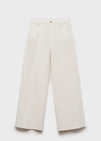 Straight-fit cotton pants