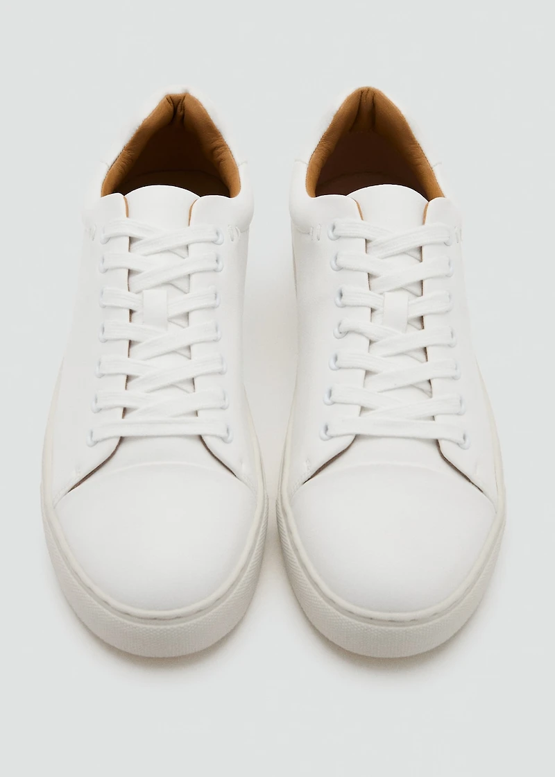 Lace-up panel sneakers