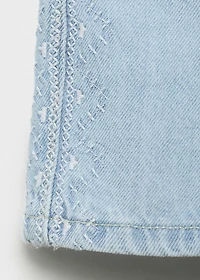 Embroidered cotton shorts