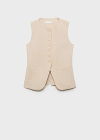 Suit vest with buttons