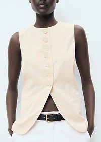 Suit vest with buttons