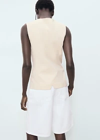 Suit vest with buttons