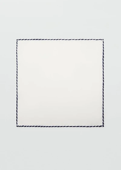 100% silk embroidered pocket handkerchief