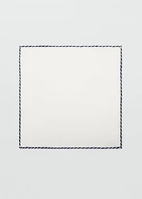 100% silk embroidered pocket handkerchief