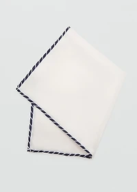 100% silk embroidered pocket handkerchief