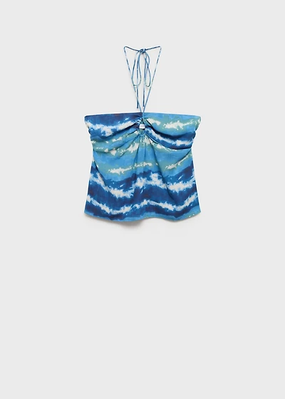 Top with tie-dye print