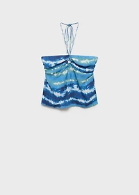 Top with tie-dye print