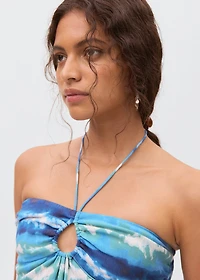 Top with tie-dye print