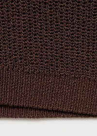 Knitted vest with lace pattern