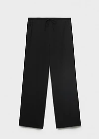 Drawstring straight pants