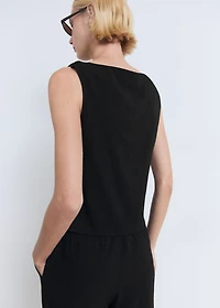 Drawstring straight pants