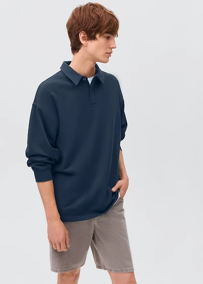 Polo-neck sweatshirt