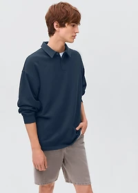 Polo-neck sweatshirt