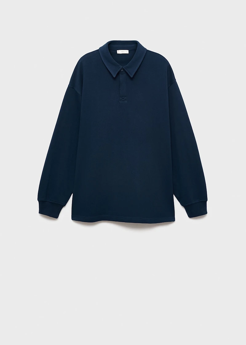 Polo-neck sweatshirt