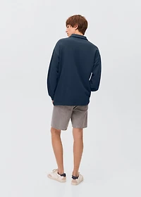 Polo-neck sweatshirt