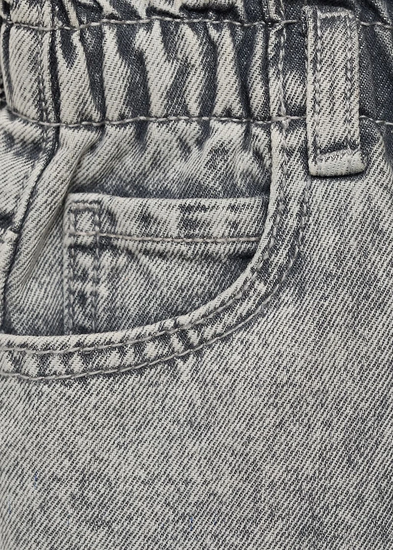 Denim paperbag skirt