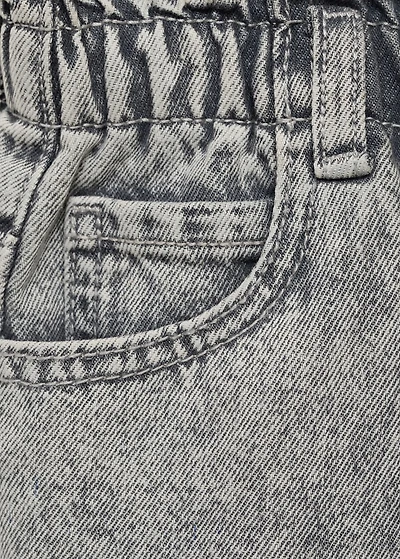 Denim paperbag skirt