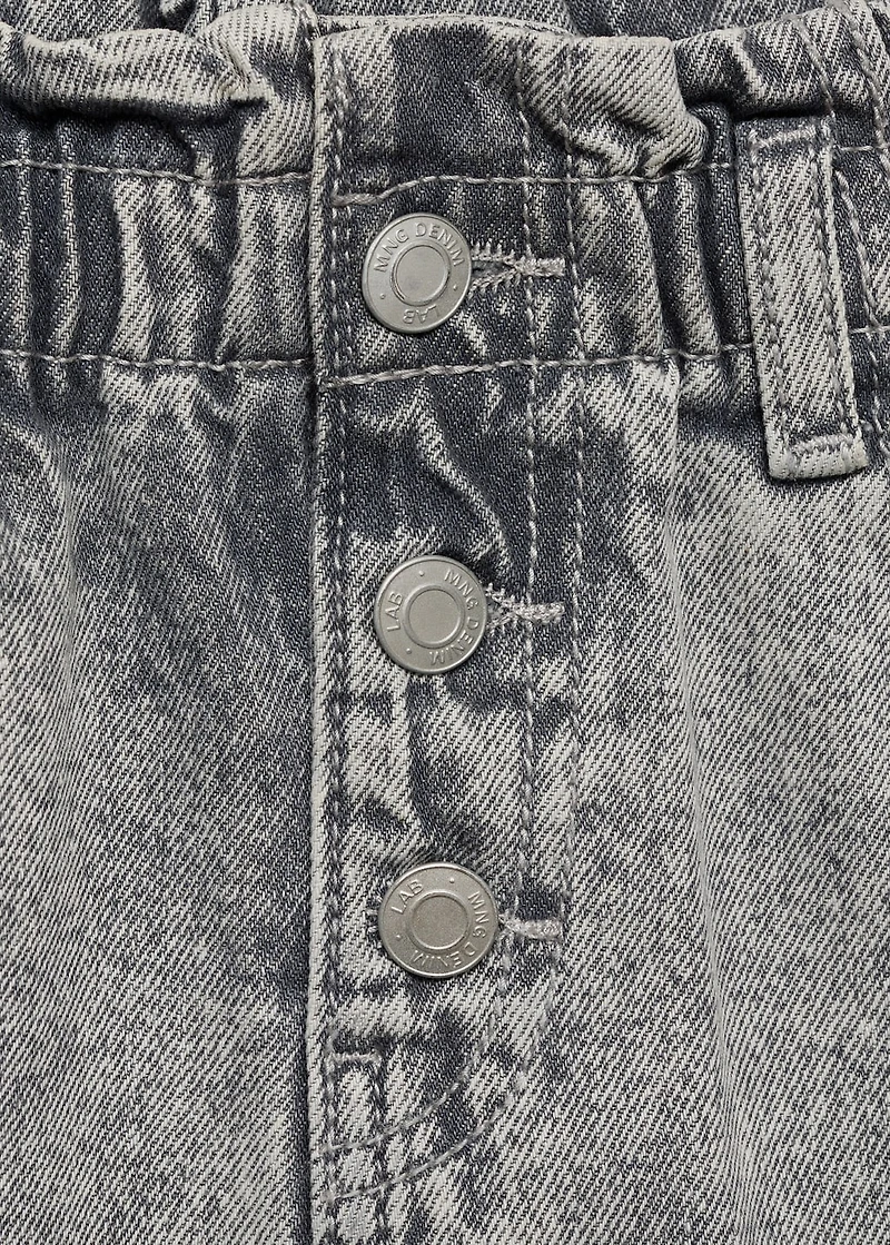 Denim paperbag skirt