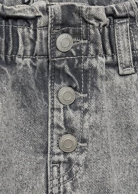 Denim paperbag skirt