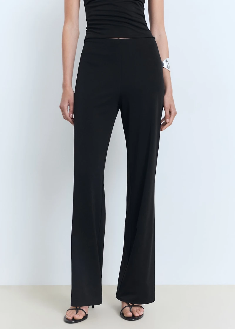 Straight mid-rise pants