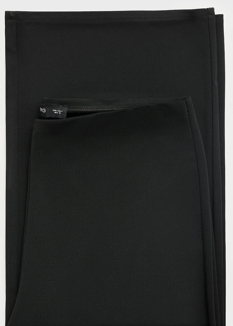 Straight mid-rise pants